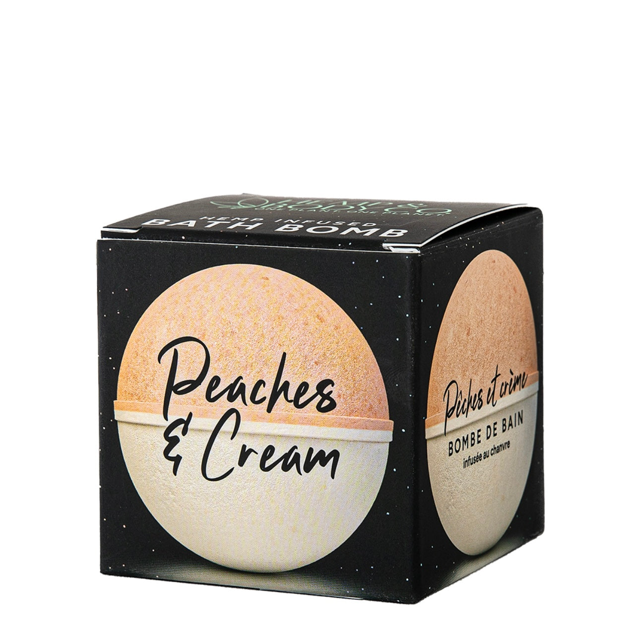 Hemp Infused Bath Bomb - Peaches & Cream