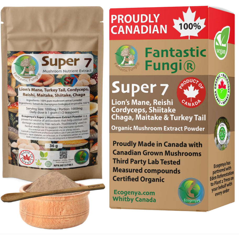 Organic Super 7 Mushroom Blend Extract Powder