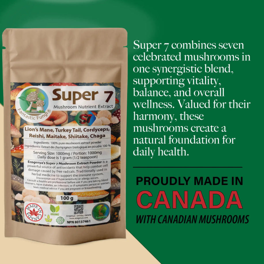 Organic Super 7 Mushroom Blend Extract Powder