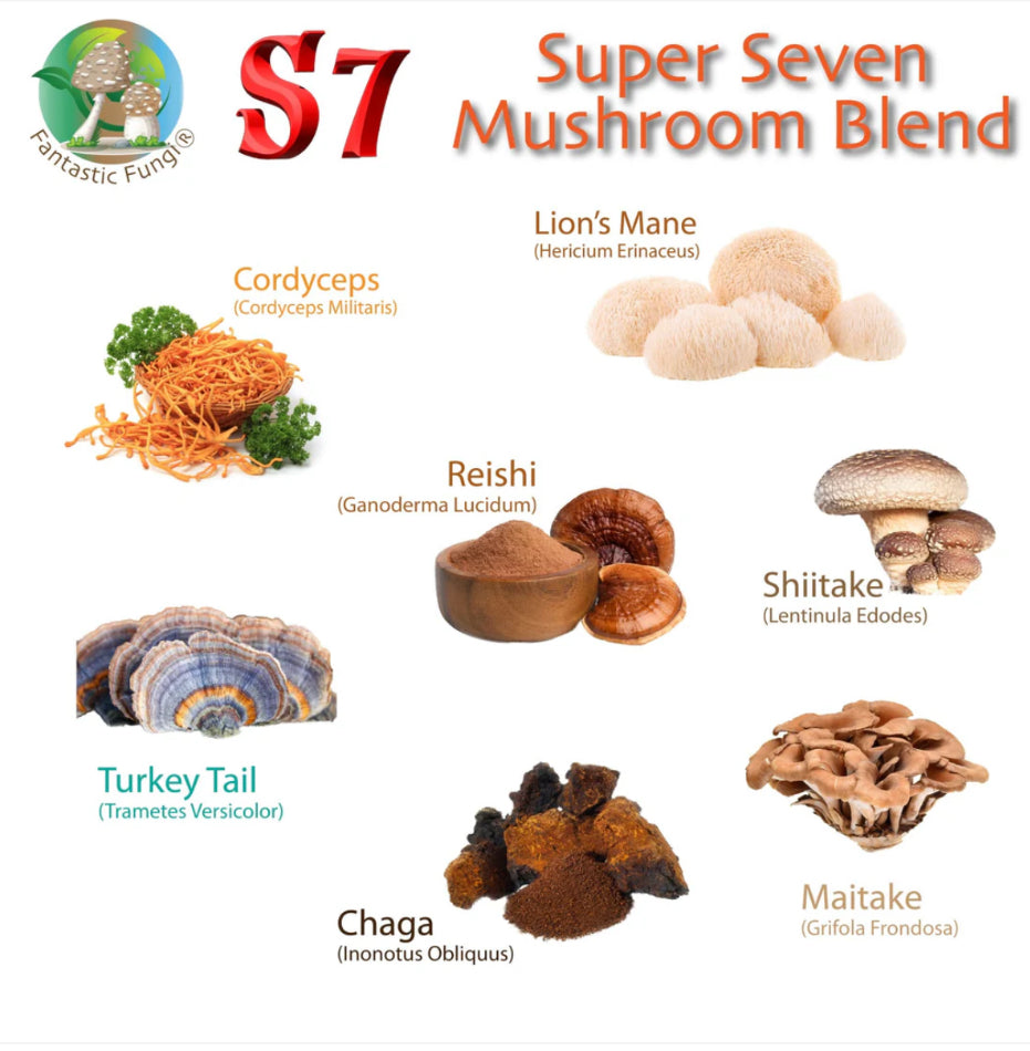 Organic Super Seven Mushroom blend extract Capsules