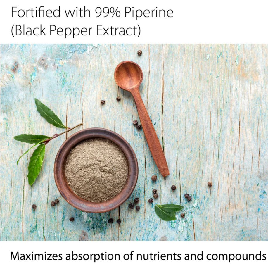 Organic Turmeric Capsules - 1200mg - High Potency with 95% Curcumin & Piperine