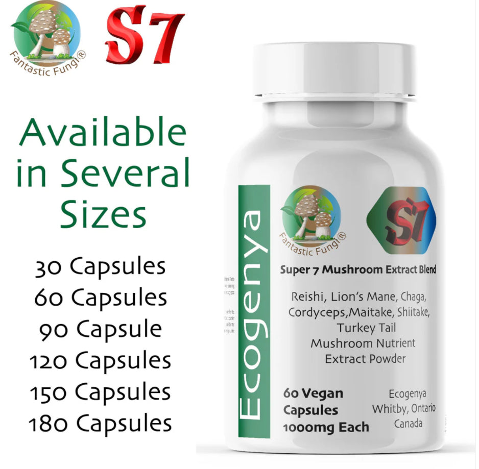 Organic Super Seven Mushroom blend extract Capsules