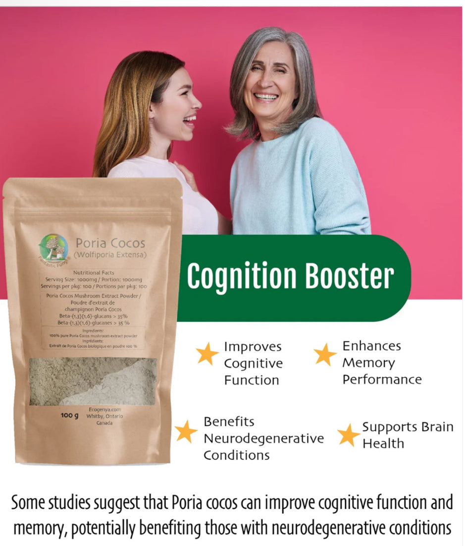 Wolfiporia Cocos (Poria Cocos) High Potency - 35% Betaglucans