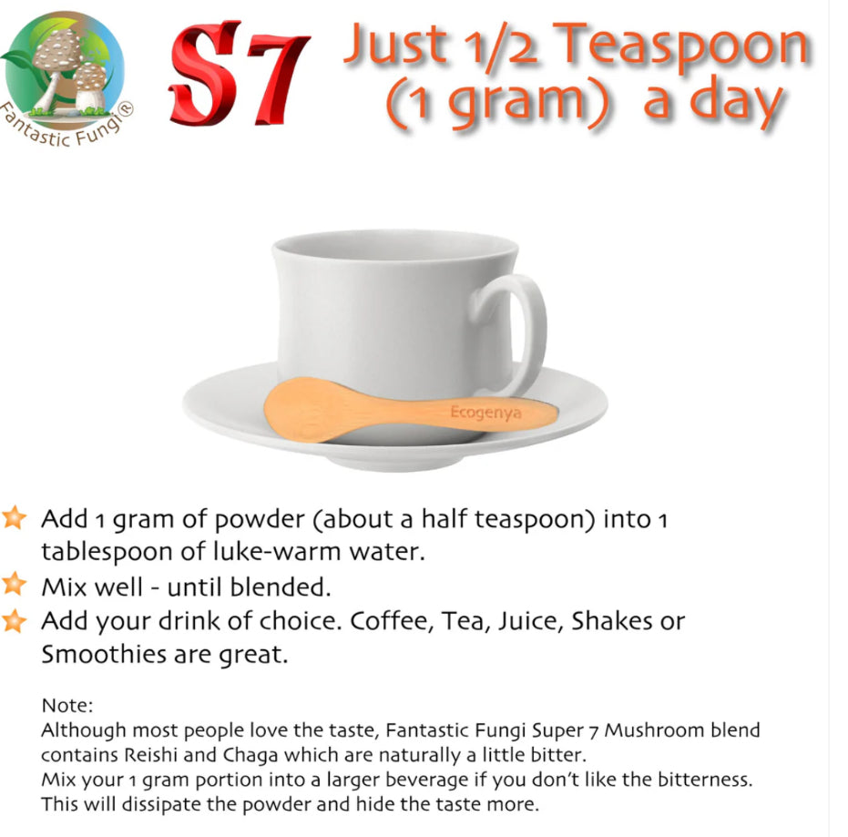 Organic Super 7 Mushroom Blend Extract Powder