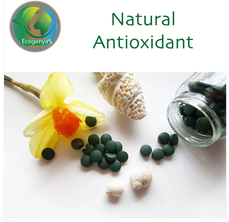 Chlorella Spirulina Tablets - Organic Superfood Supplement - 500 mg