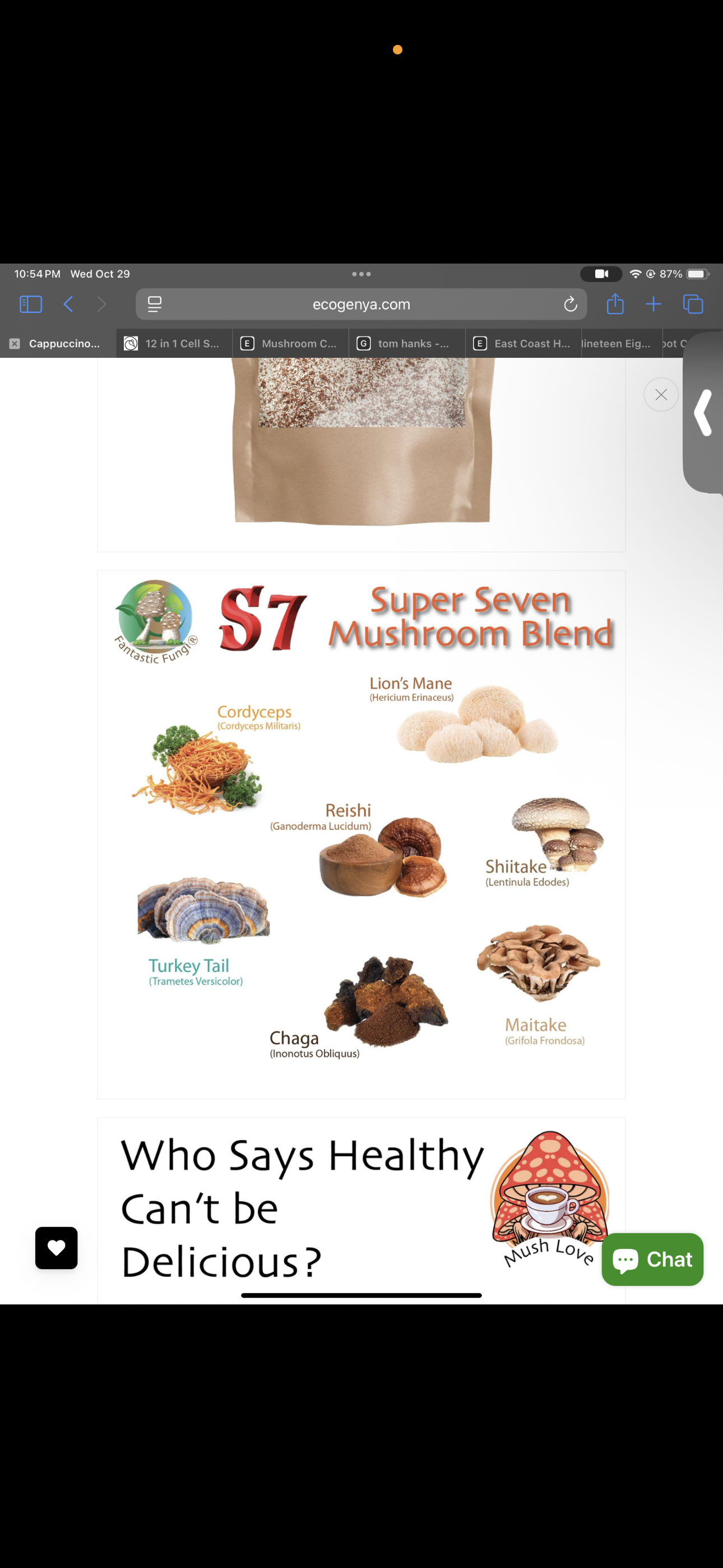 Mushroom Cappuccino – Premium Instant Arabica Organic Cappuccino