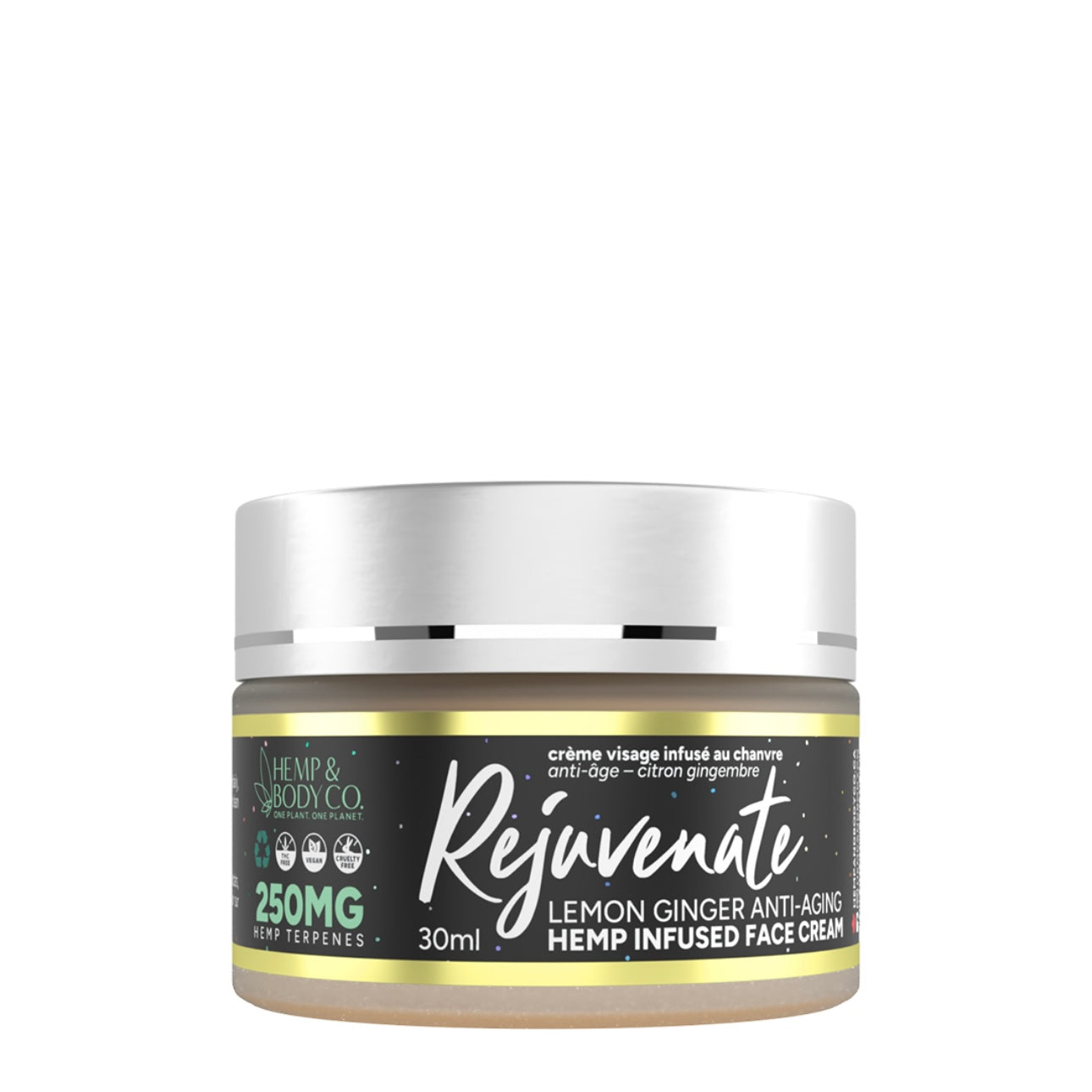 Anti-Aging Hemp Infused Face Cream - Lemon Ginger