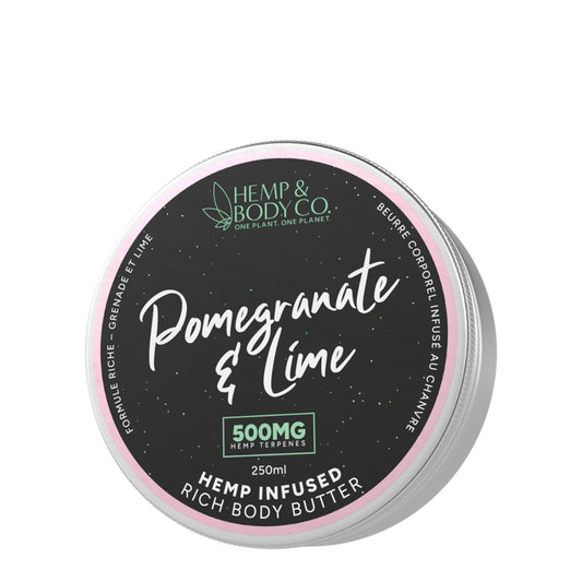 Hemp Infused Rich Body Butter - Pomegranate & Lime