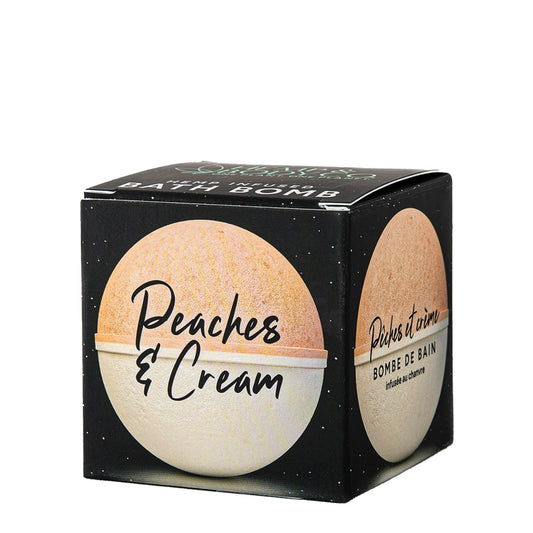 Hemp Infused Bath Bomb - Peaches & Cream
